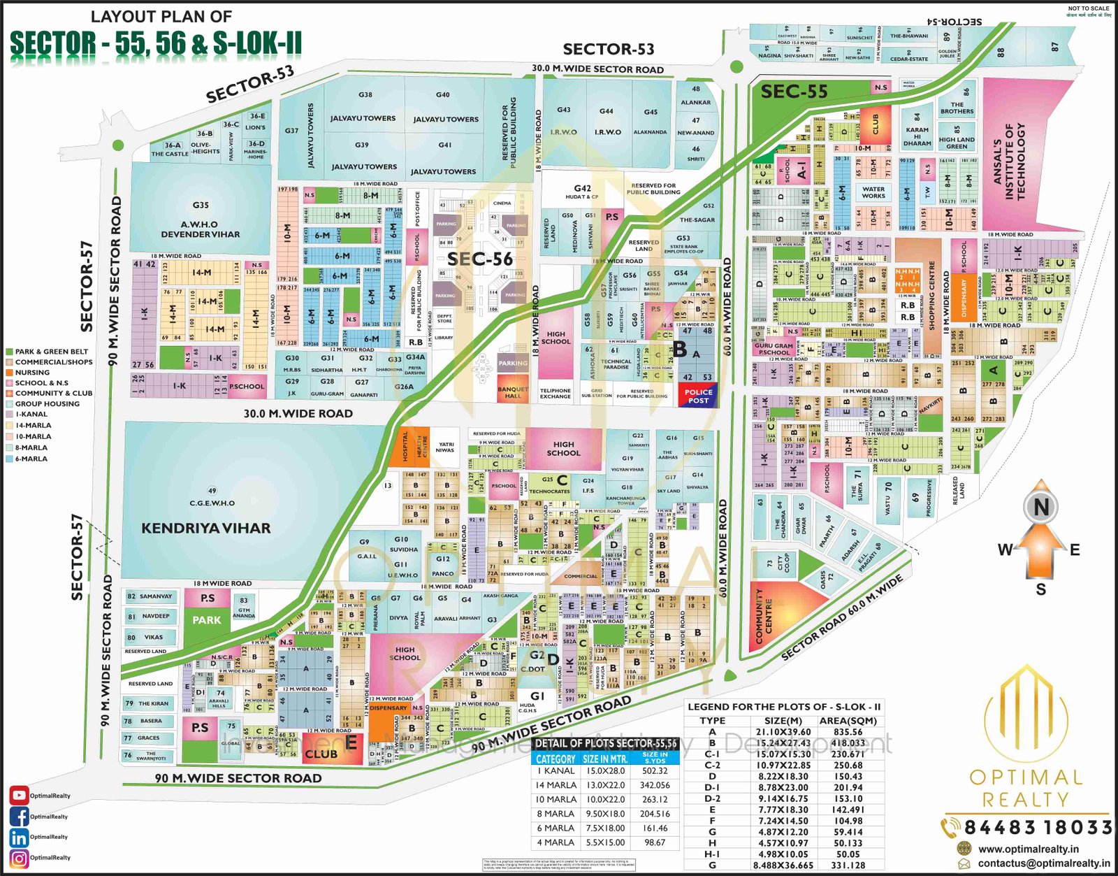 SUSHANT LOK-2, SEC-55,56 map preview